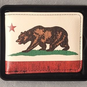 California Flag Wallet in tin